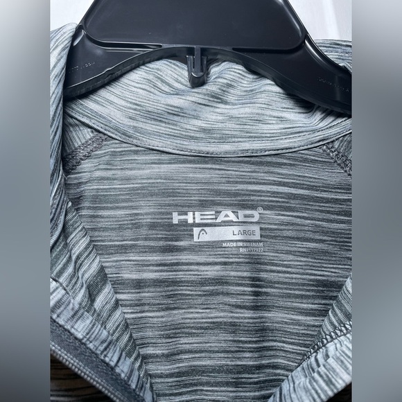 Head Womans Long Sleeve 1/2 Zip Top Sz Large NWT 2 Tone Heather Gray Dri Motion - Picture 8 of 8